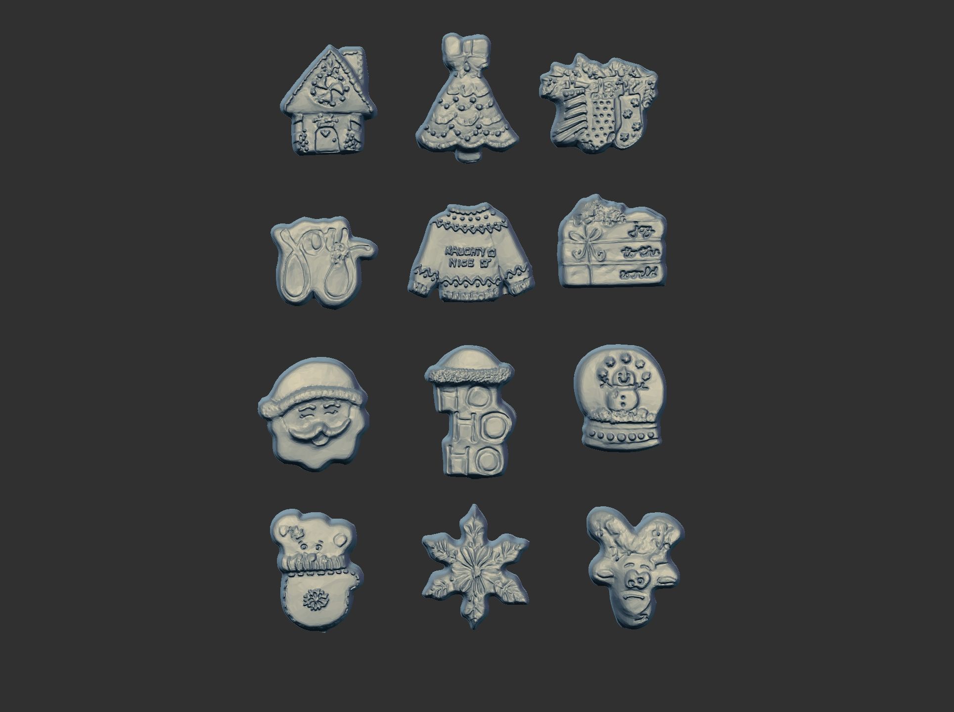 christmas tree decors  3D print model_5