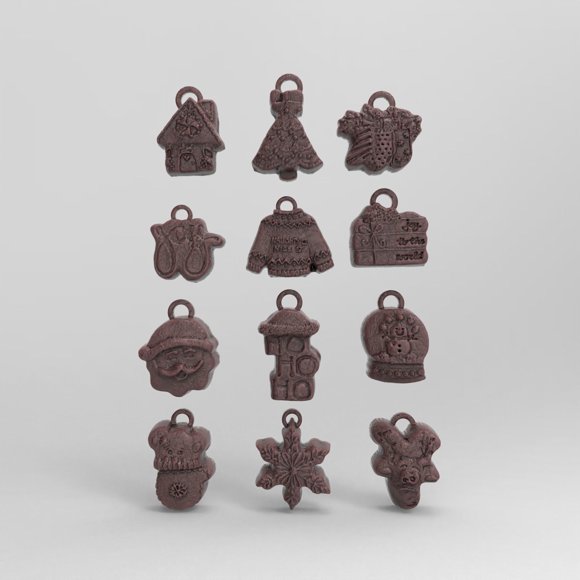 christmas tree decors  3D print model_2