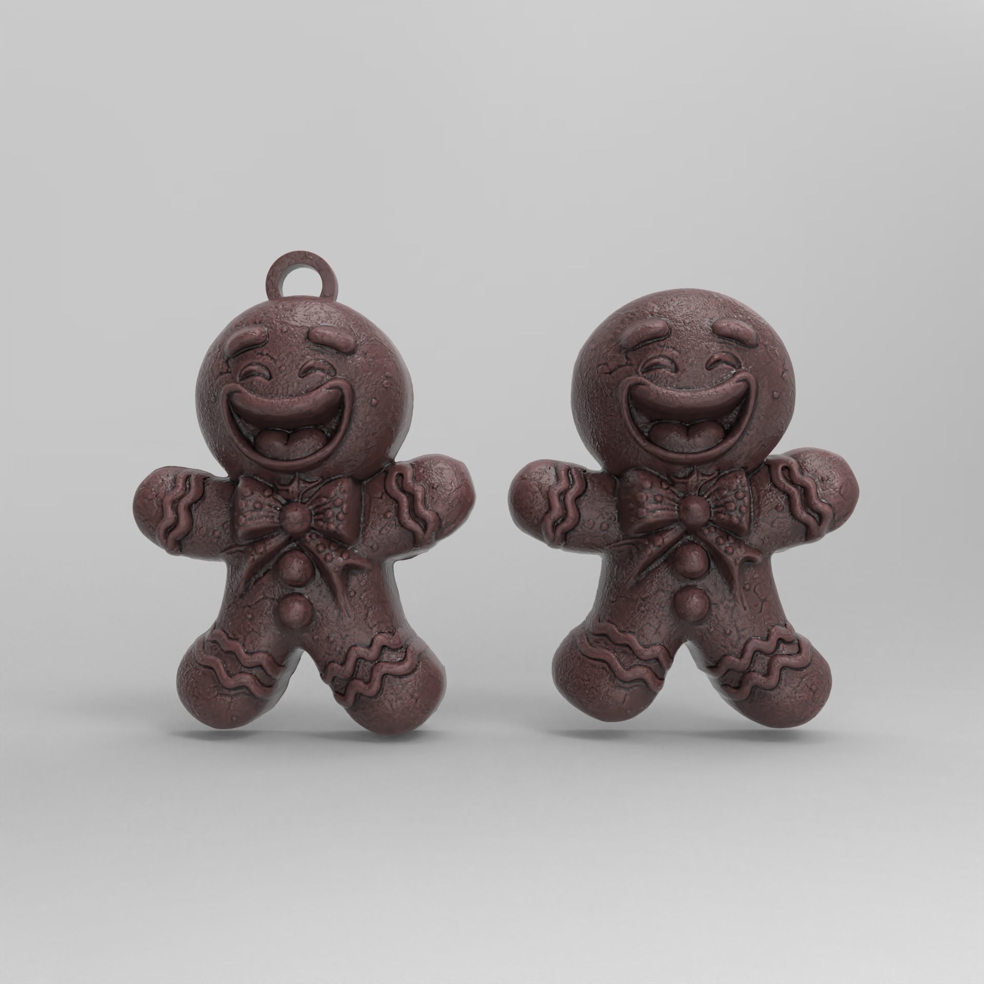 christmas smile cookie decor  3D print model_1