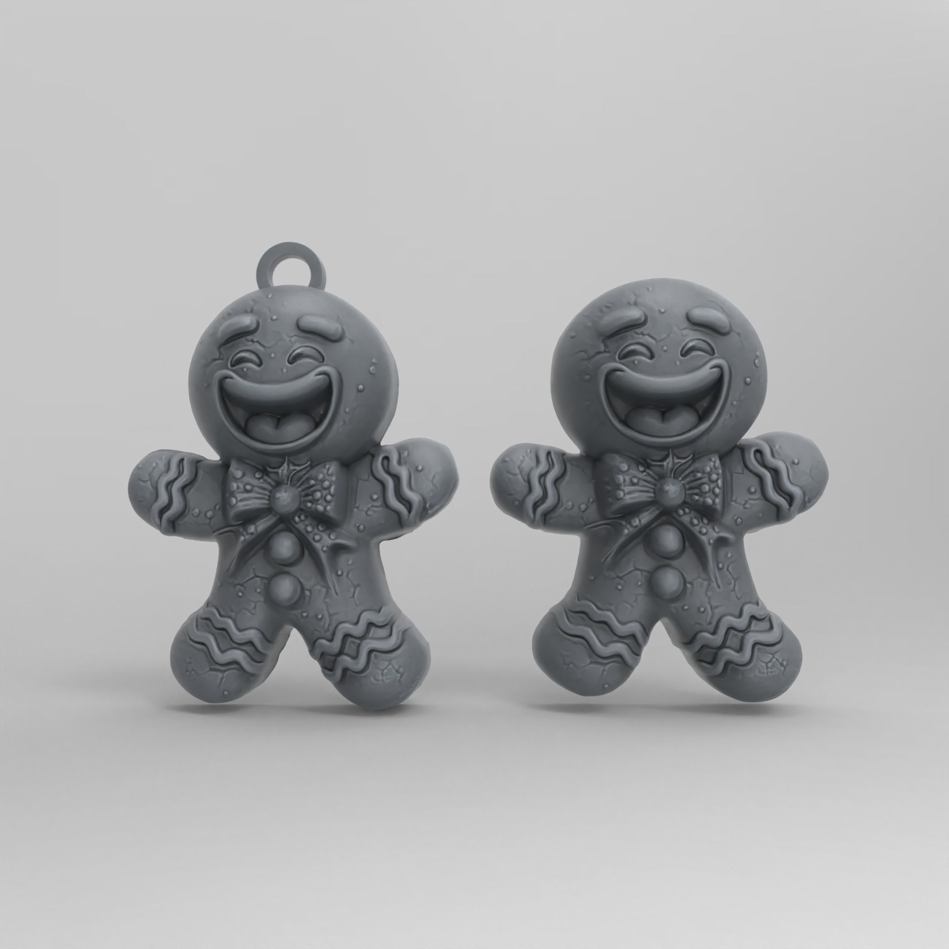 christmas smile cookie decor  3D print model_2