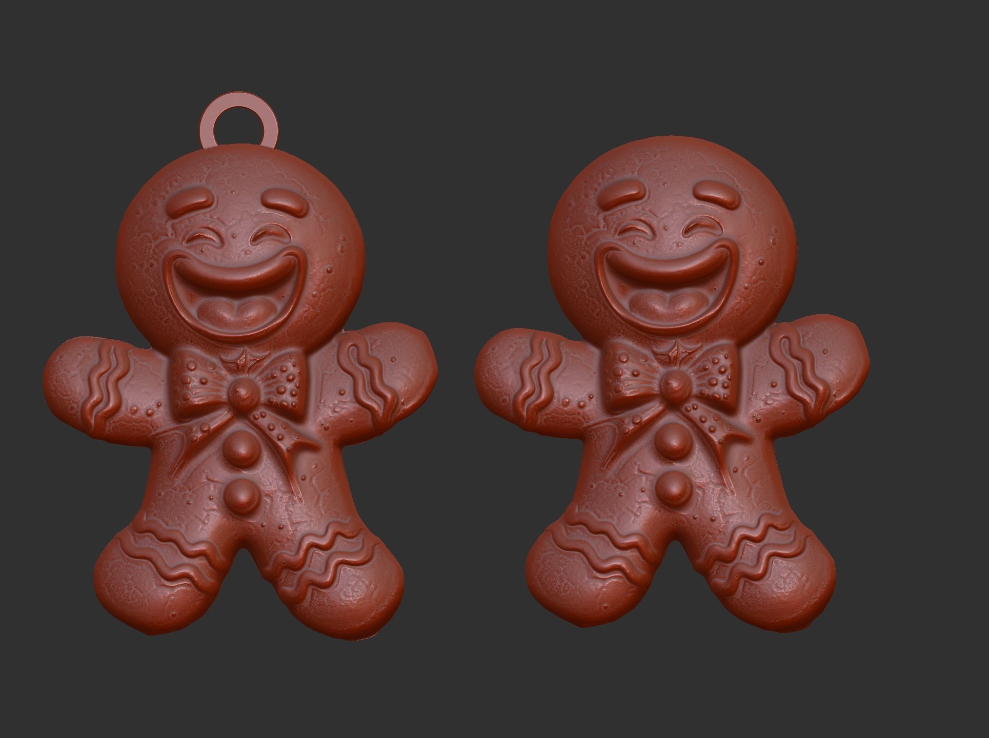 christmas smile cookie decor  3D print model_4