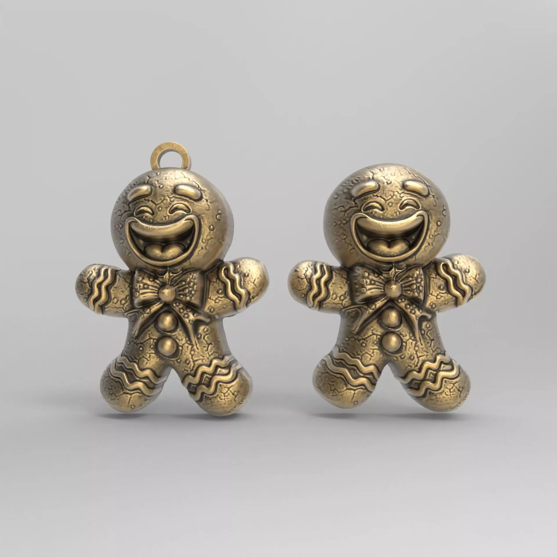 christmas smile cookie decor  3D print model_0