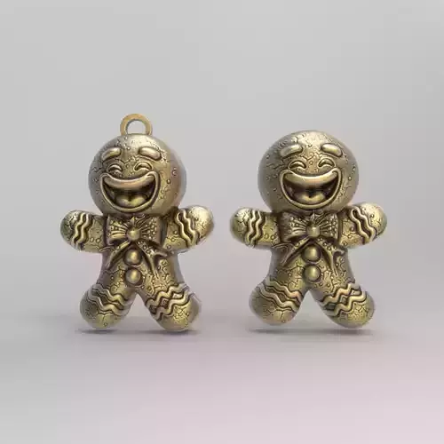 christmas smile cookie decor  3D print model