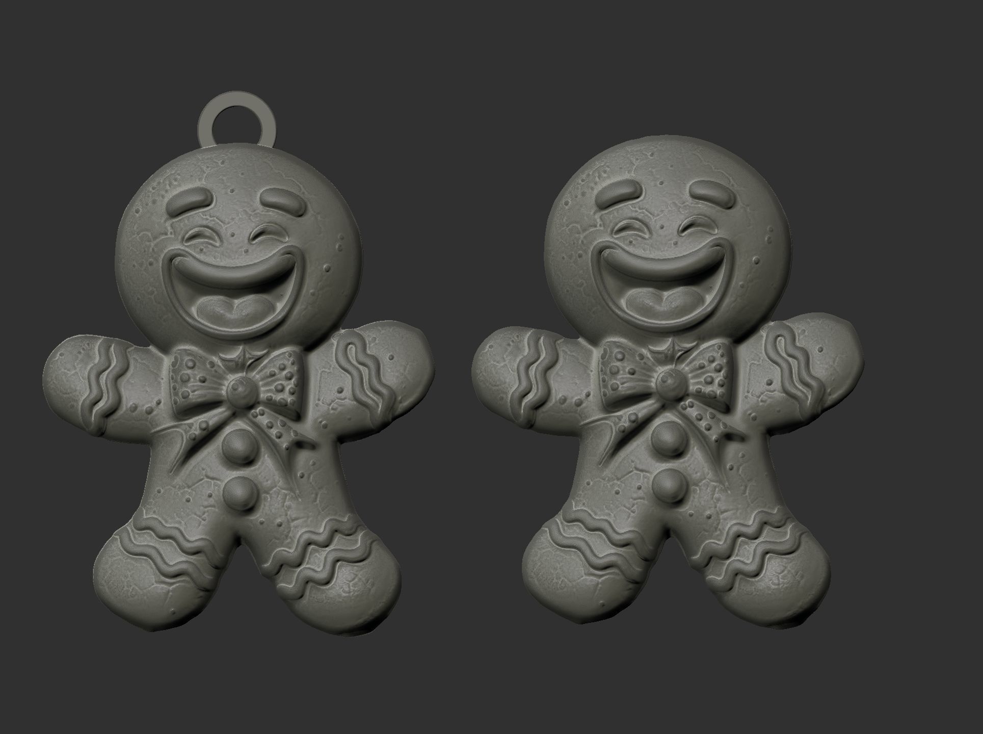 christmas smile cookie decor  3D print model_5