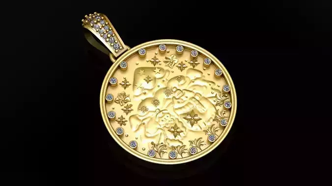 TURKISH LUCKY CHARM PENDANT 3D PRINTABLE MODEL