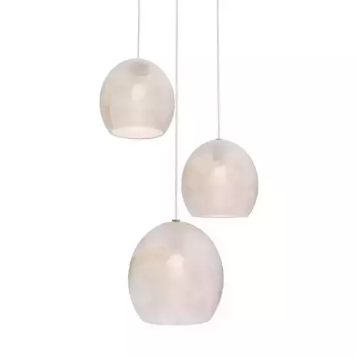 Lazio 3-Light Round Multi-Drop Pendant Currey Company 3D model