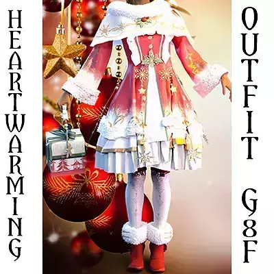 Heartwarming Holiday Outfit for Genesis 8 Female 3D model