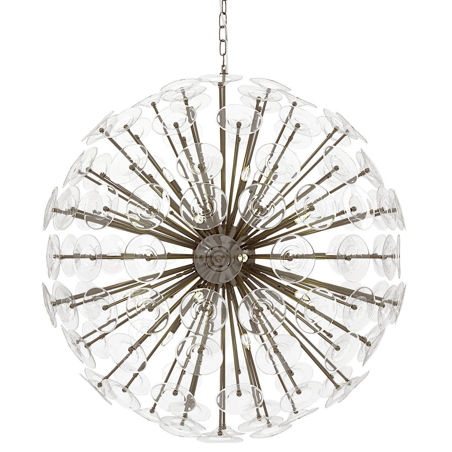 Lily Round Chandeller Low-poly 3D model_3