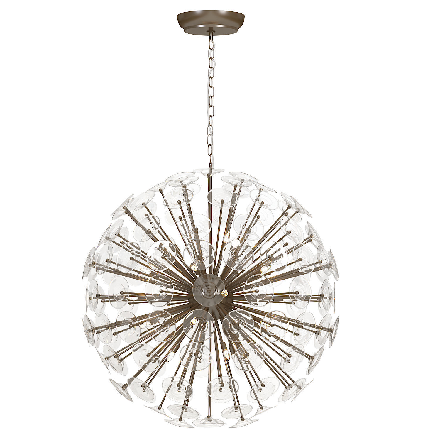 Lily Round Chandeller Low-poly 3D model_1