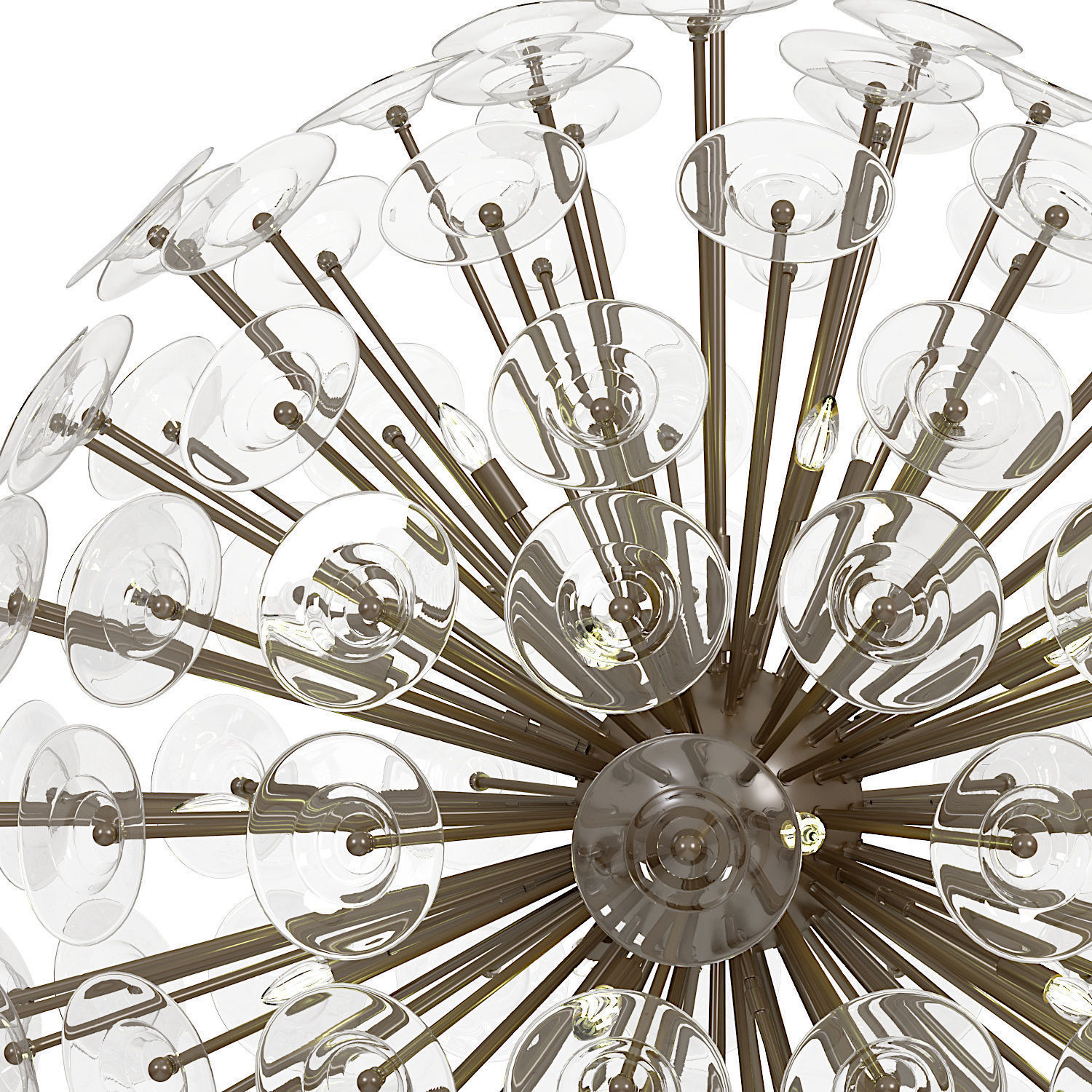 Lily Round Chandeller Low-poly 3D model_2