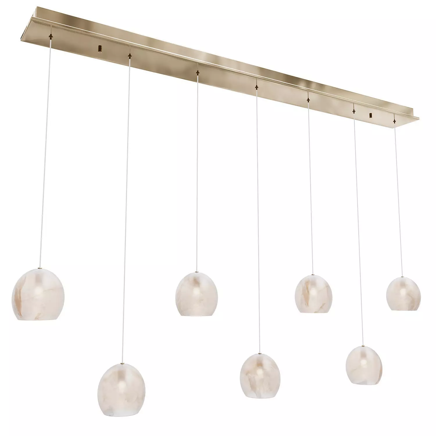 Lazio 7-Light Linear Multi-Drop Pendant Currey Company 3D model_0