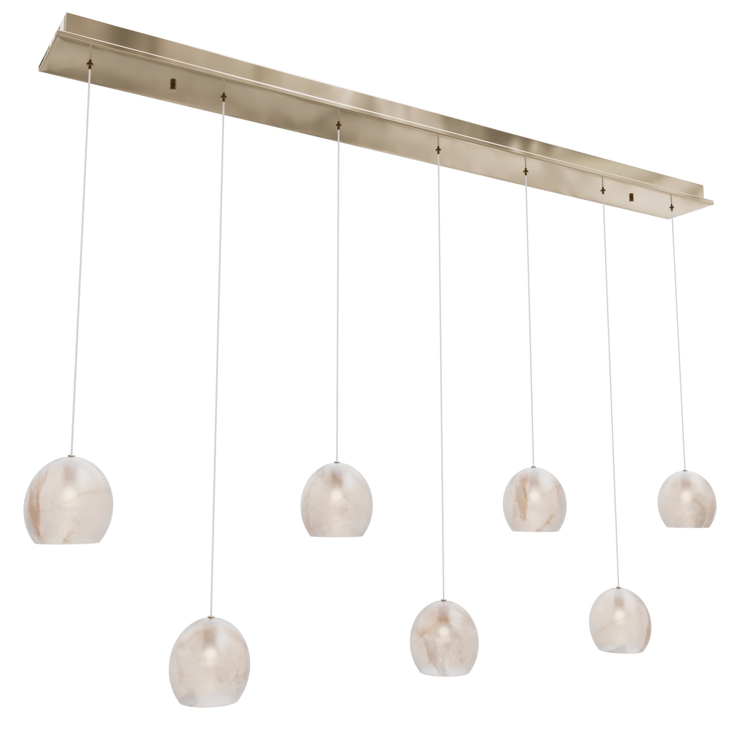 Lazio 7-Light Linear Multi-Drop Pendant Currey Company 3D model_6