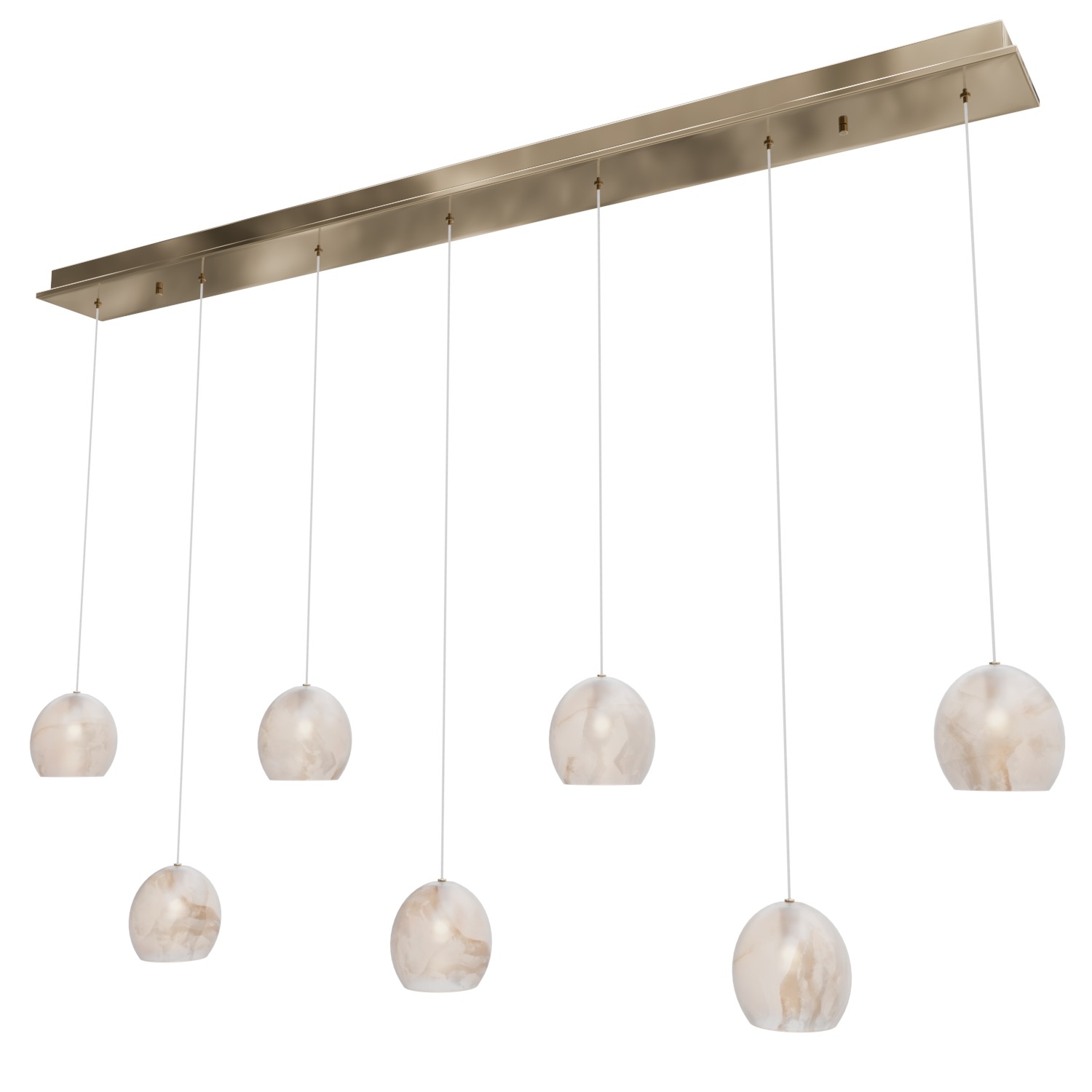 Lazio 7-Light Linear Multi-Drop Pendant Currey Company 3D model_8