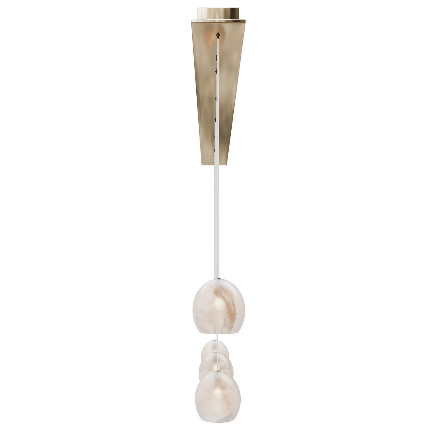 Lazio 7-Light Linear Multi-Drop Pendant Currey Company 3D model_4