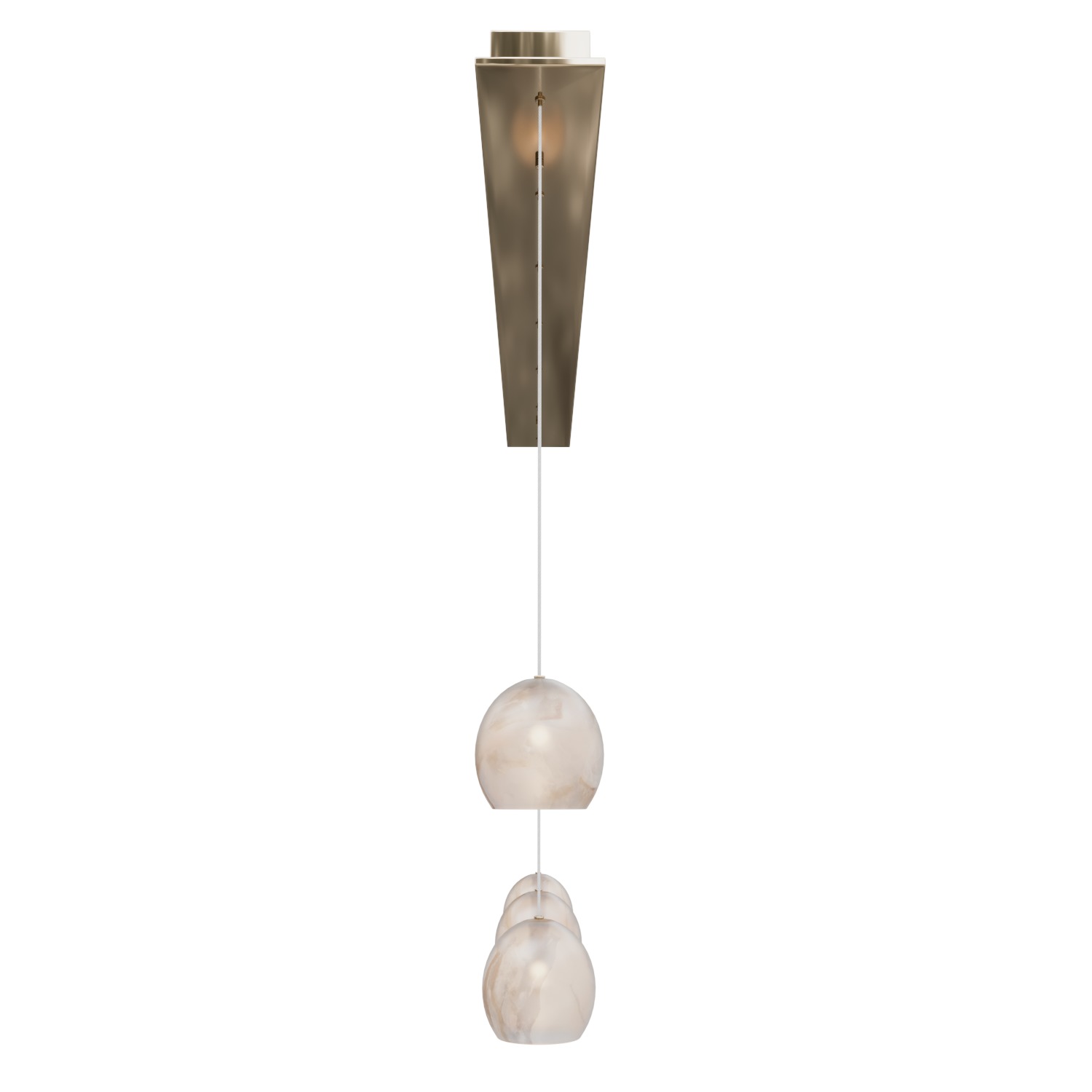 Lazio 7-Light Linear Multi-Drop Pendant Currey Company 3D model_9