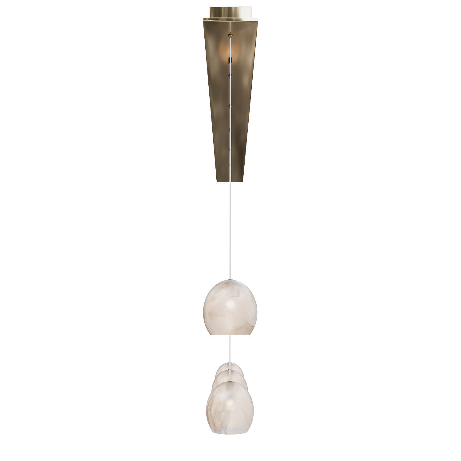 Lazio 7-Light Linear Multi-Drop Pendant Currey Company 3D model_3