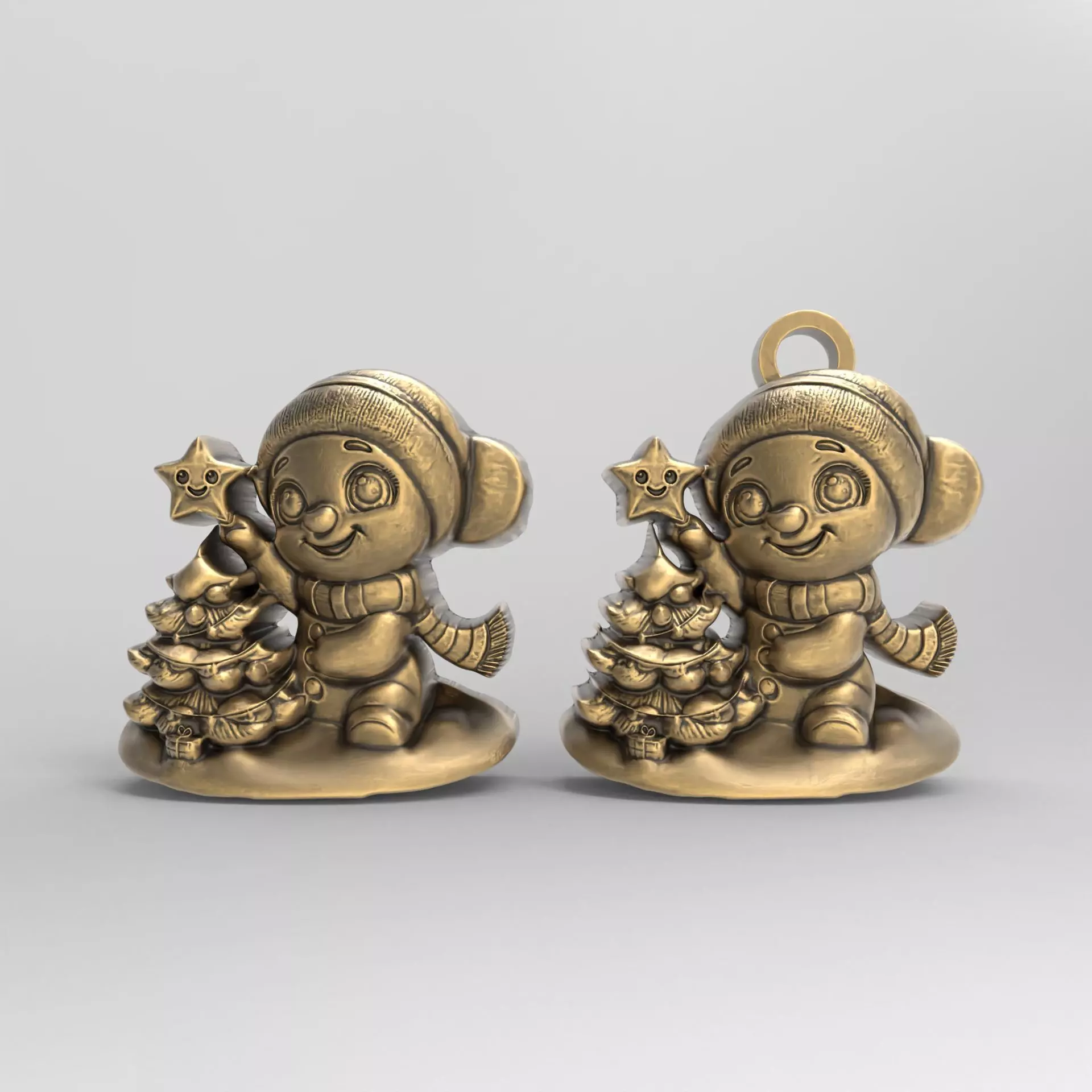 christmas tree snow little decor  3D print model_0