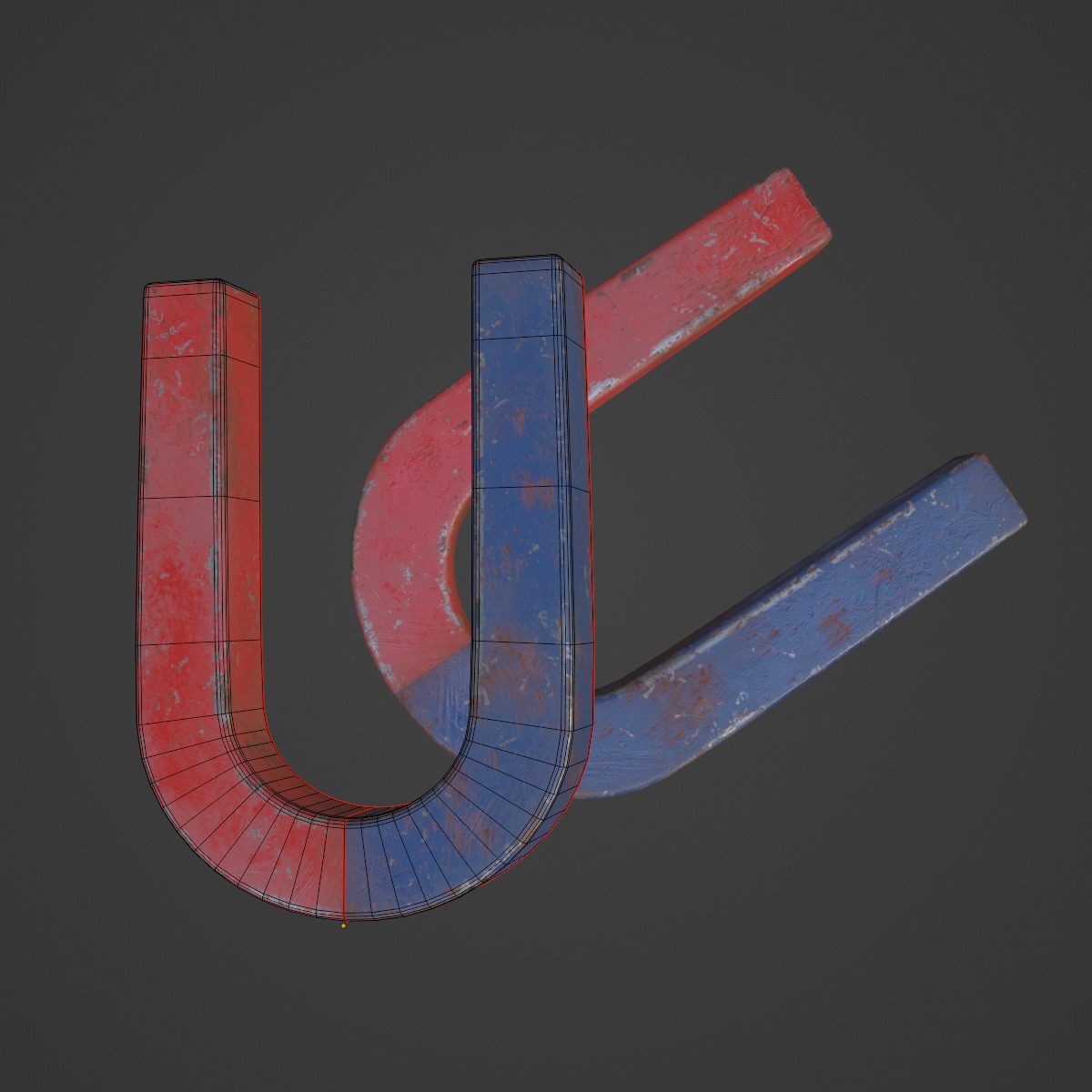 Magnet 01 Low-poly 3D model_7