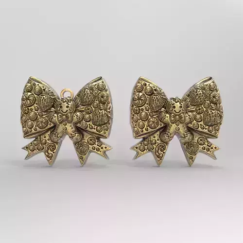 christmas tree decor stawberry ribbon  3D print model