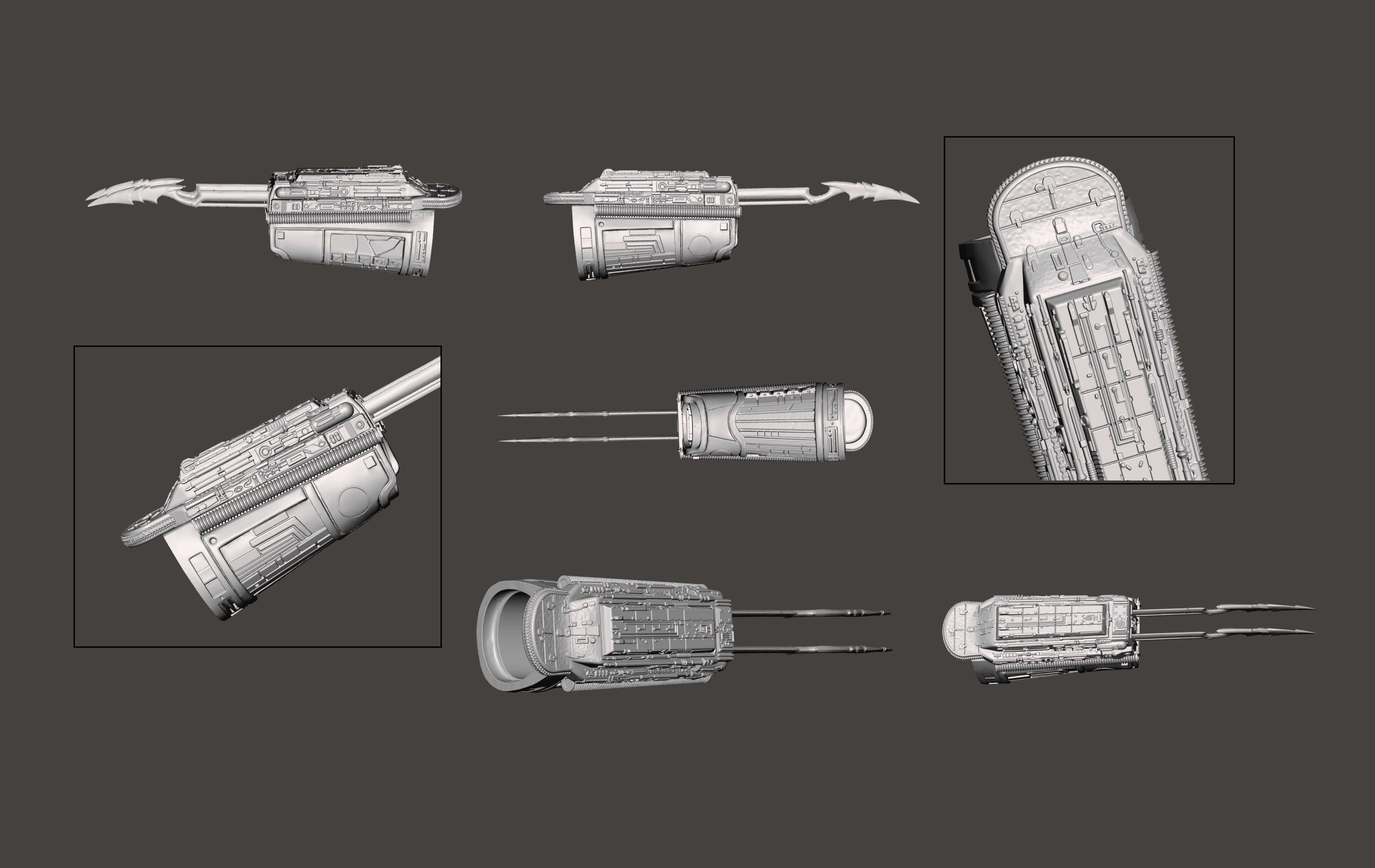 Predator 1987 Full Right Gauntlet with Wristblades 3D model | CGTrader