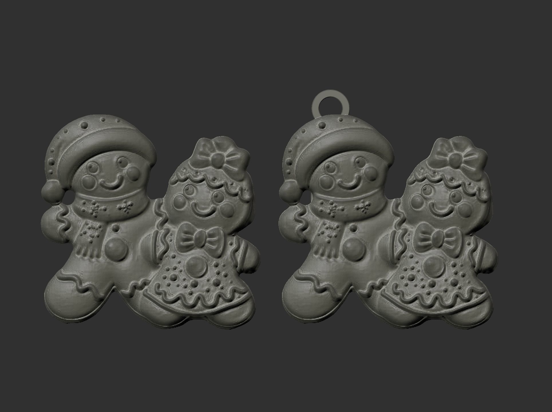 christmas tree cute cookie decor  3D print model_4