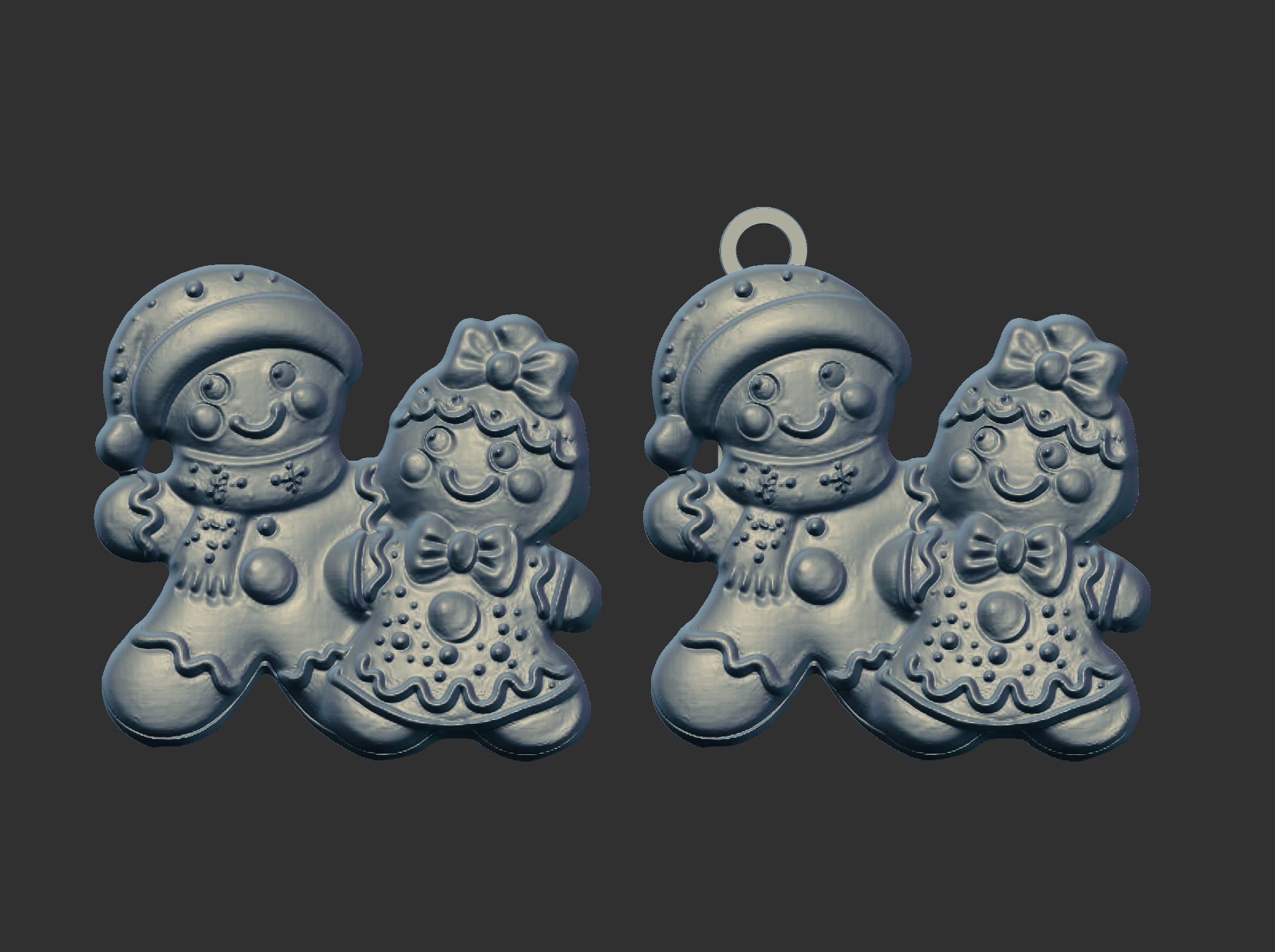 christmas tree cute cookie decor  3D print model_5