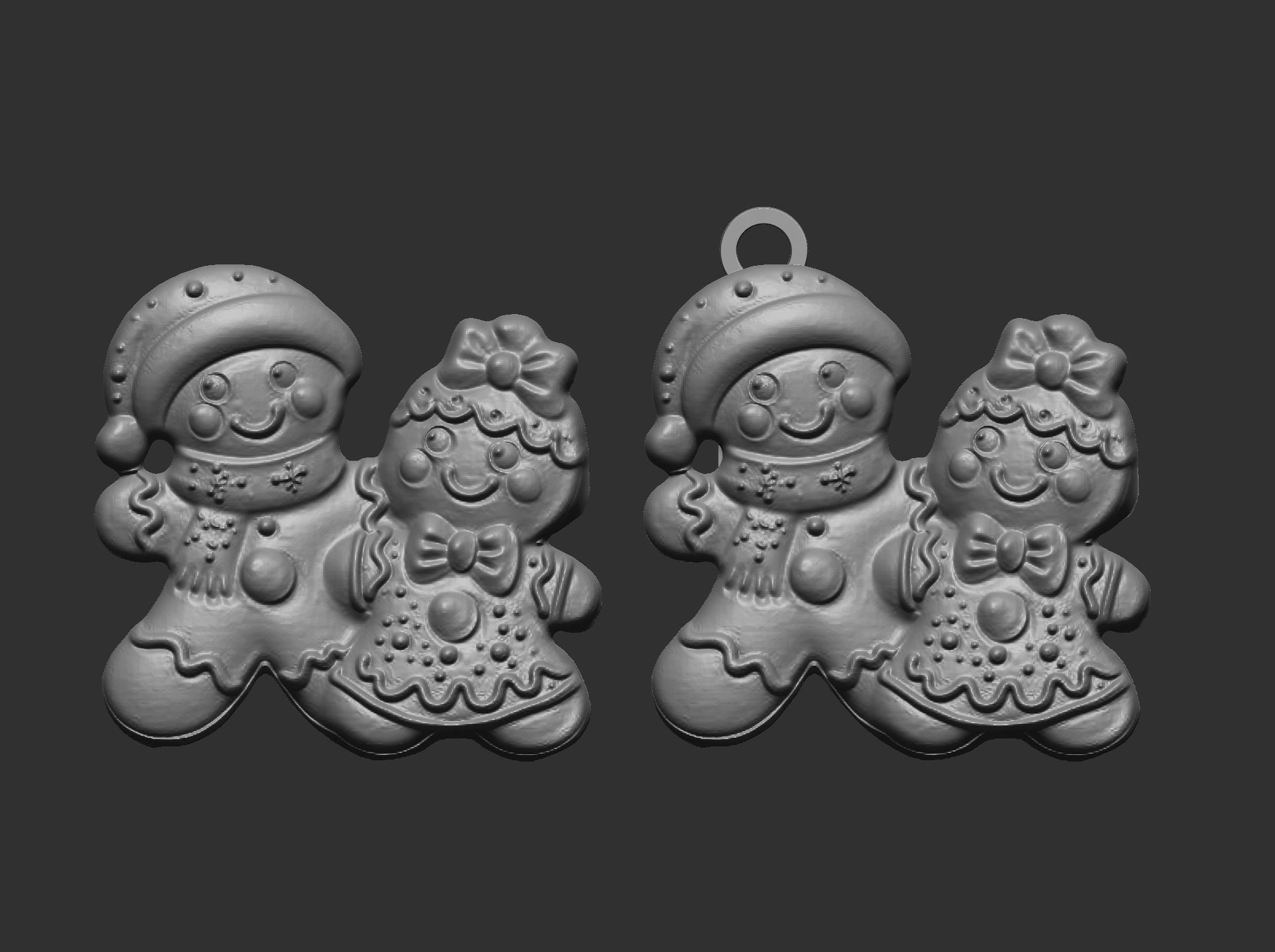 christmas tree cute cookie decor  3D print model_6