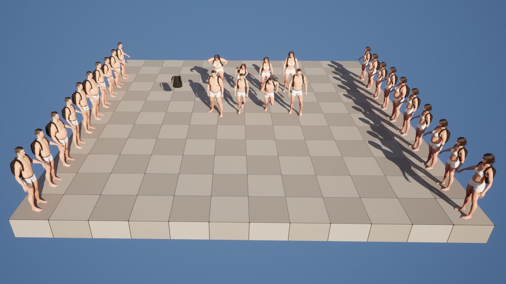 Backpack 50 - All MH Bodies - UE5 Skeletons - Rigged Low-poly 3D model_12