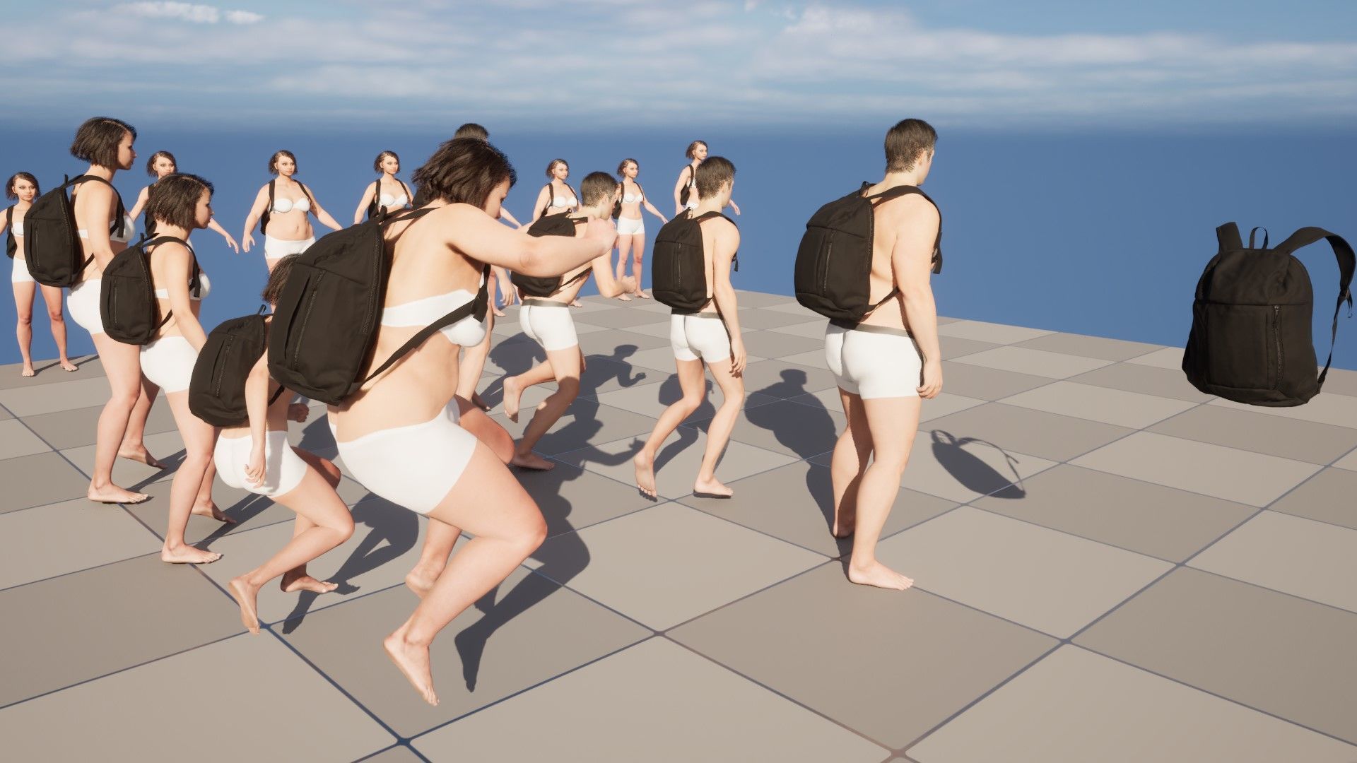 Backpack 50 - All MH Bodies - UE5 Skeletons - Rigged Low-poly 3D model_16