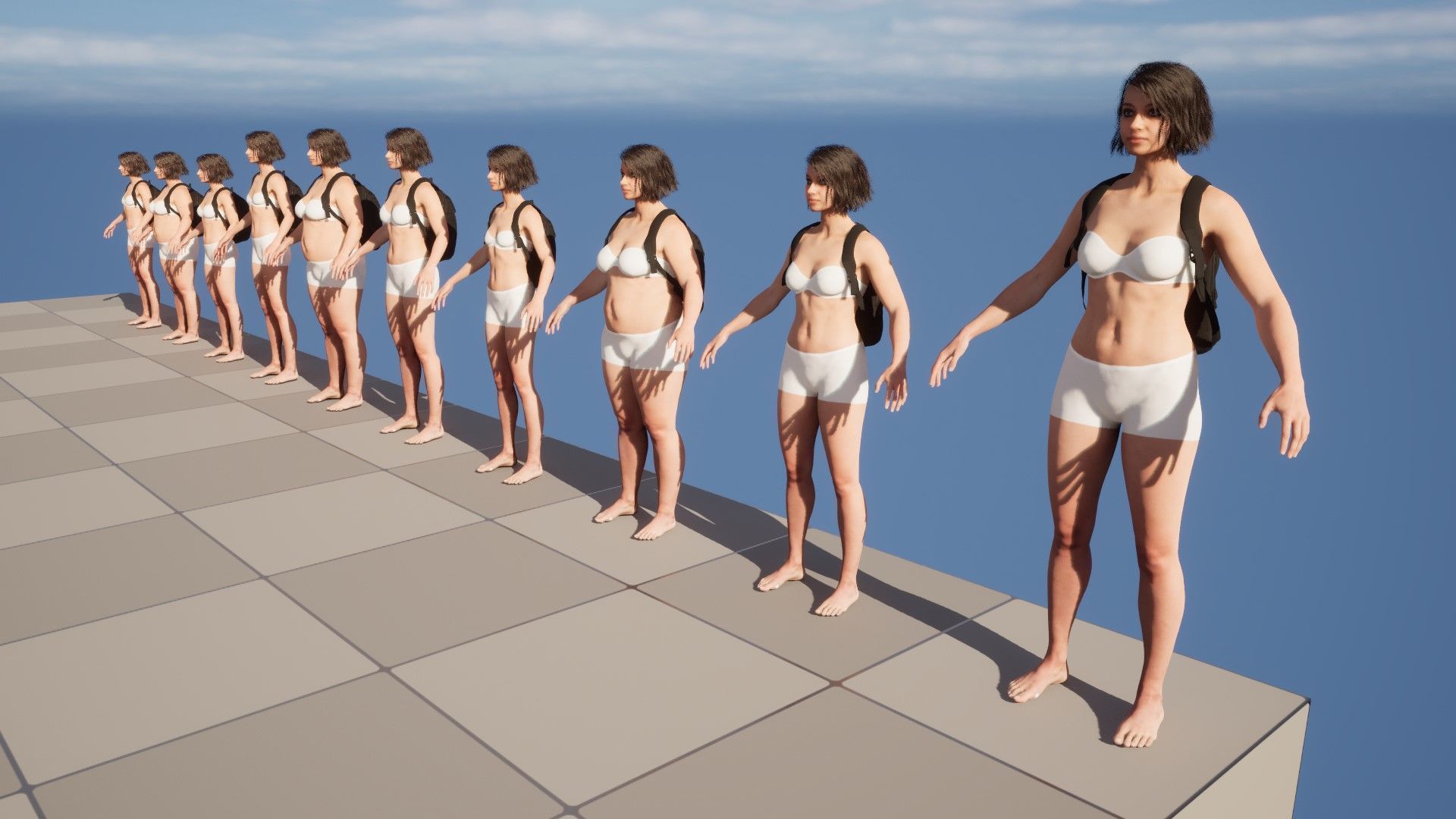 Backpack 50 - All MH Bodies - UE5 Skeletons - Rigged Low-poly 3D model_18