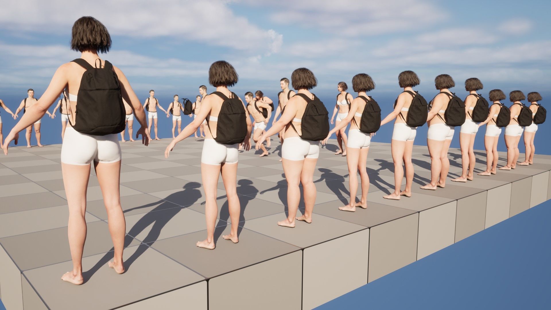 Backpack 50 - All MH Bodies - UE5 Skeletons - Rigged Low-poly 3D model_19