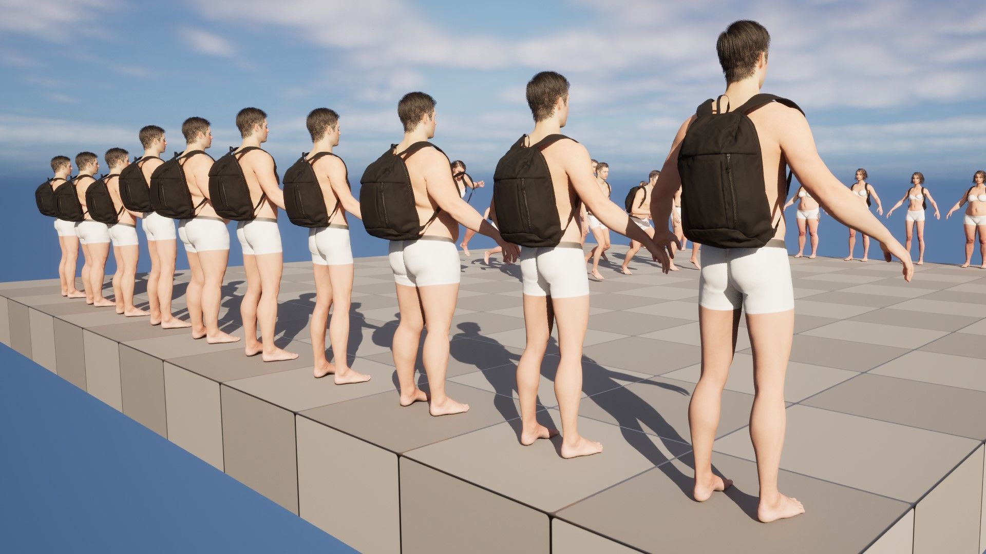 Backpack 50 - All MH Bodies - UE5 Skeletons - Rigged Low-poly 3D model_14