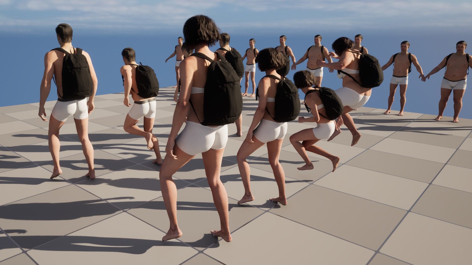 Backpack 50 - All MH Bodies - UE5 Skeletons - Rigged Low-poly 3D model_17