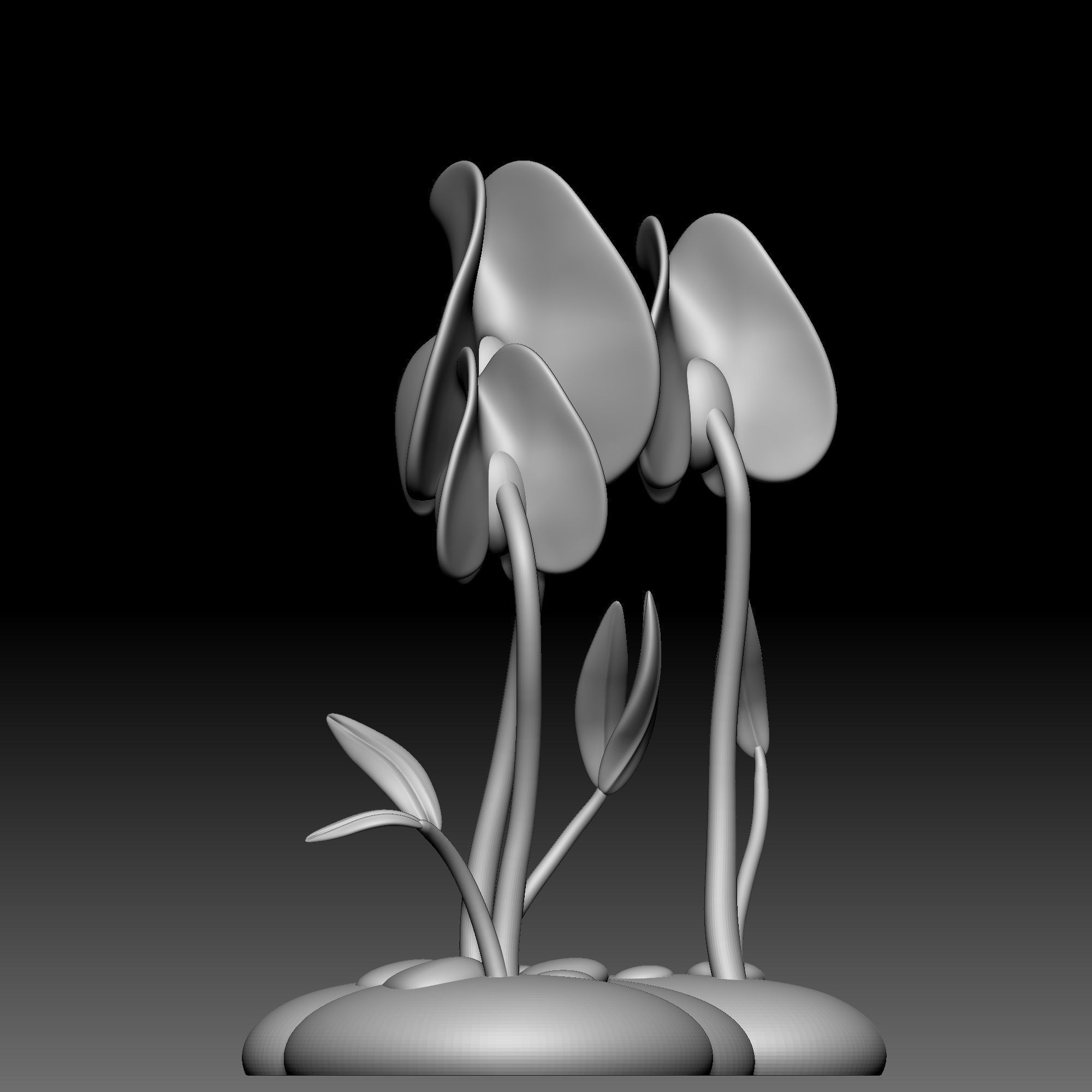 Flower - Alice in Wonderland - 060 3D print model_3