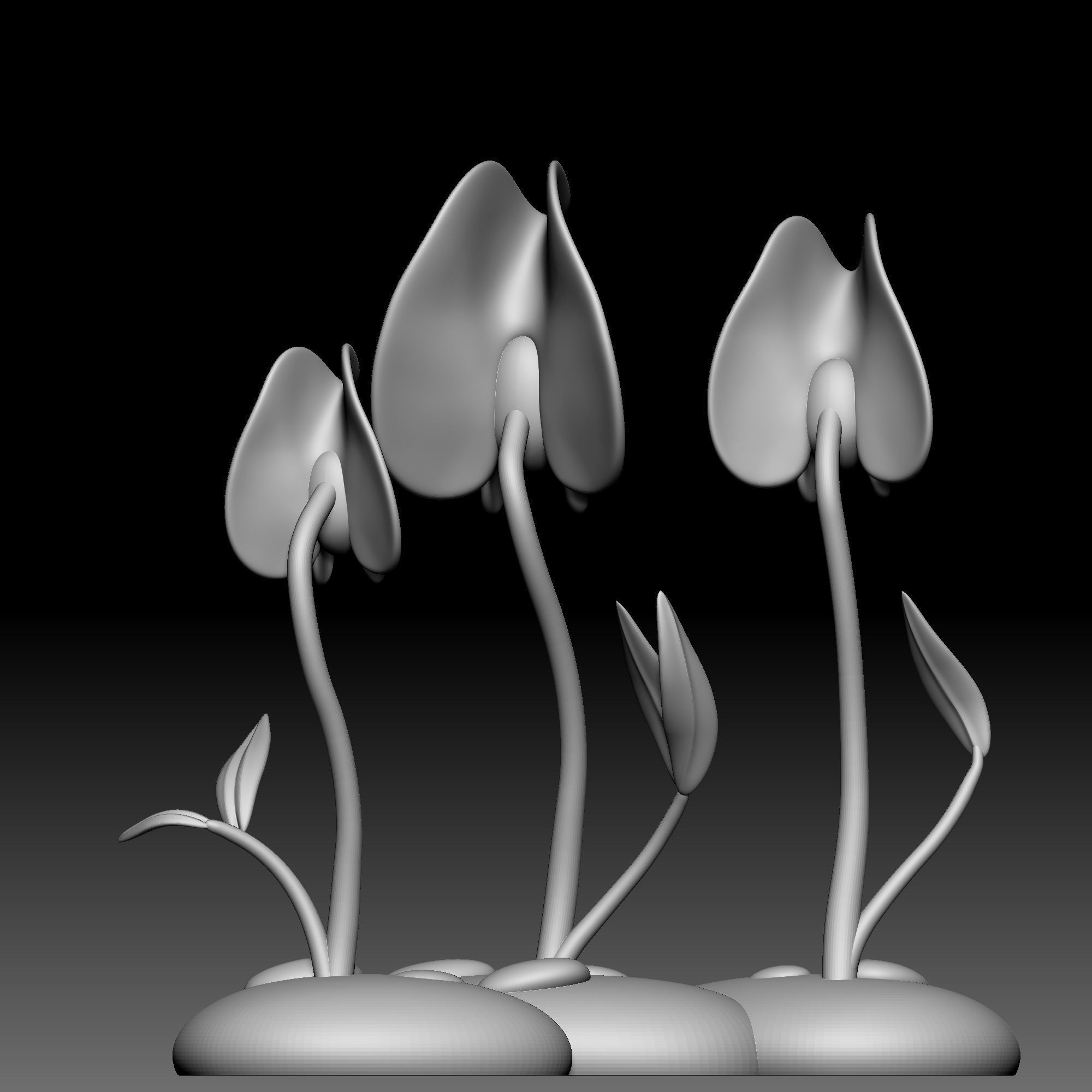 Flower - Alice in Wonderland - 060 3D print model_4