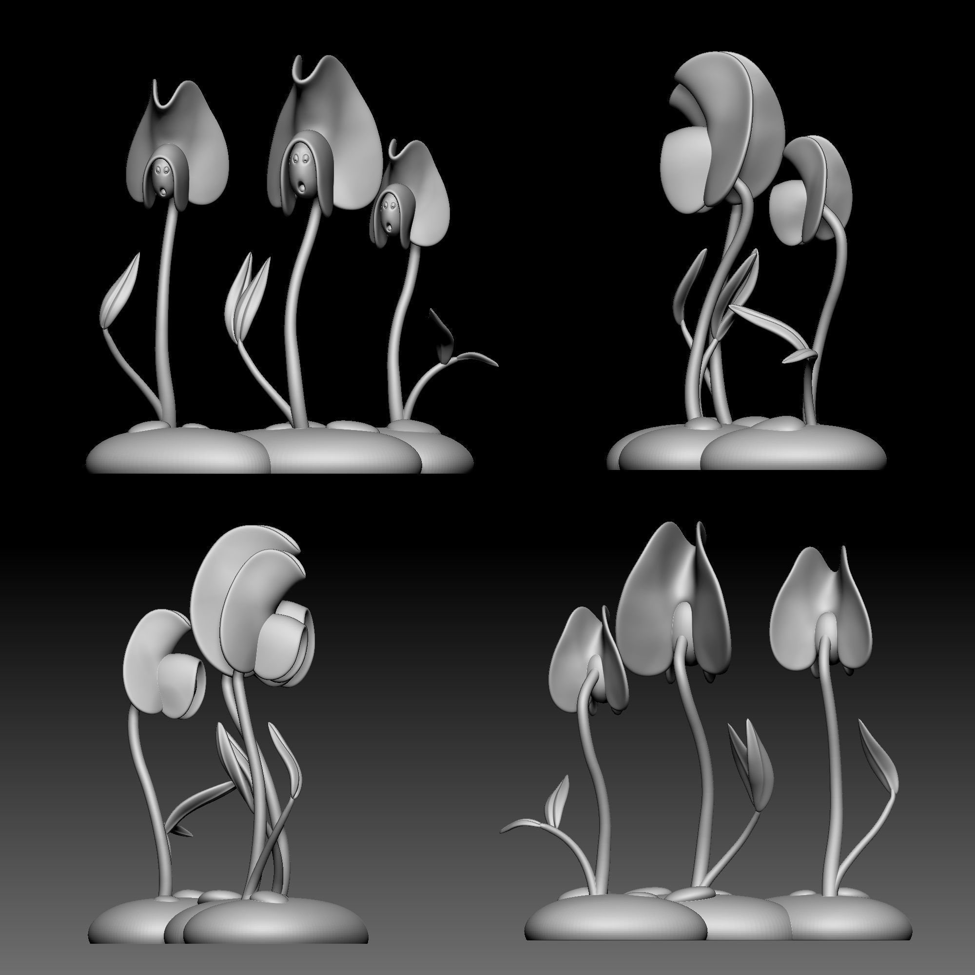 Flower - Alice in Wonderland - 060 3D print model_9