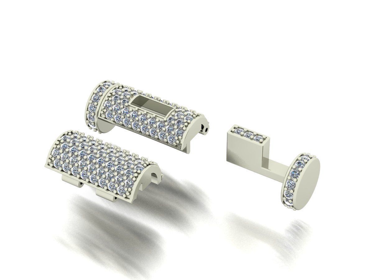 clasp round rope and cuban chain 3D print model_6