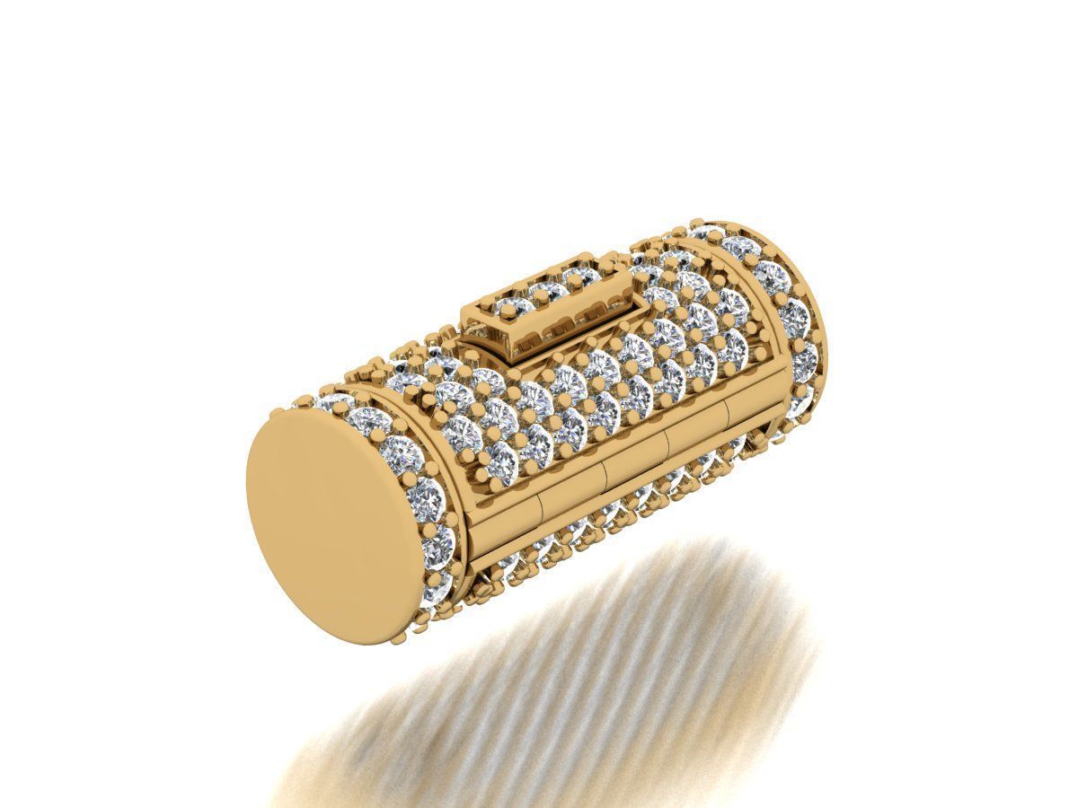 clasp round rope and cuban chain 3D print model_2