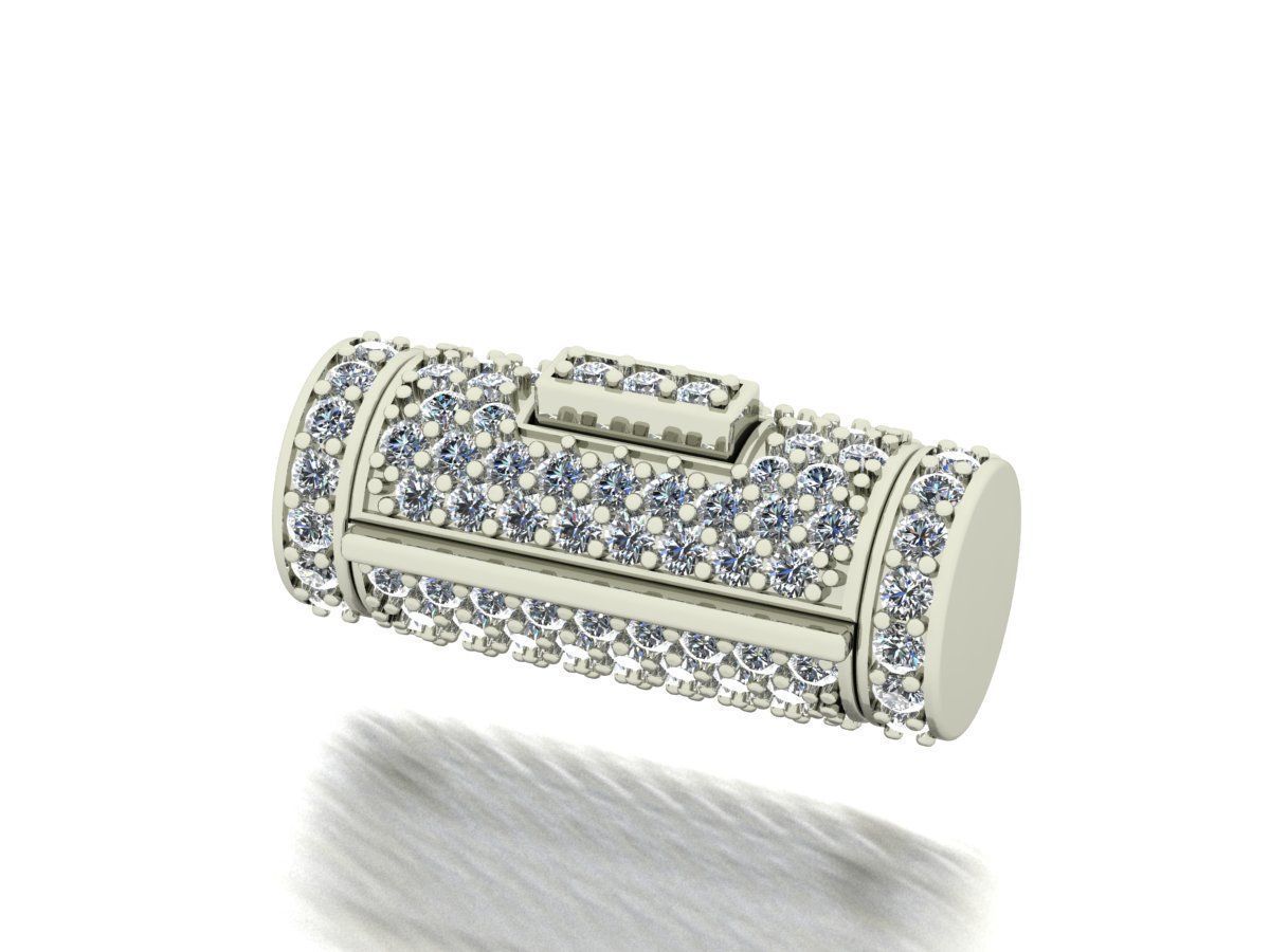 clasp round rope and cuban chain 3D print model_8