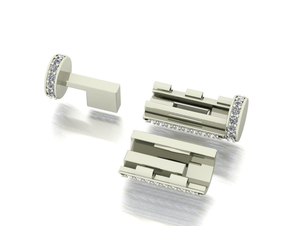 clasp round rope and cuban chain 3D print model_5