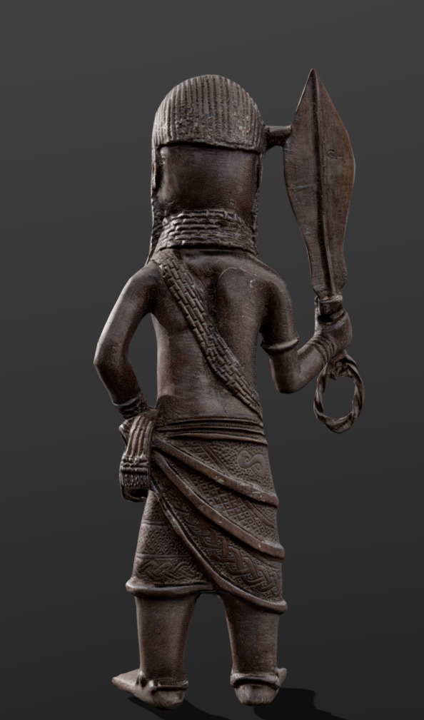 Benin Warrior - Ezomo Low-poly 3D model_4