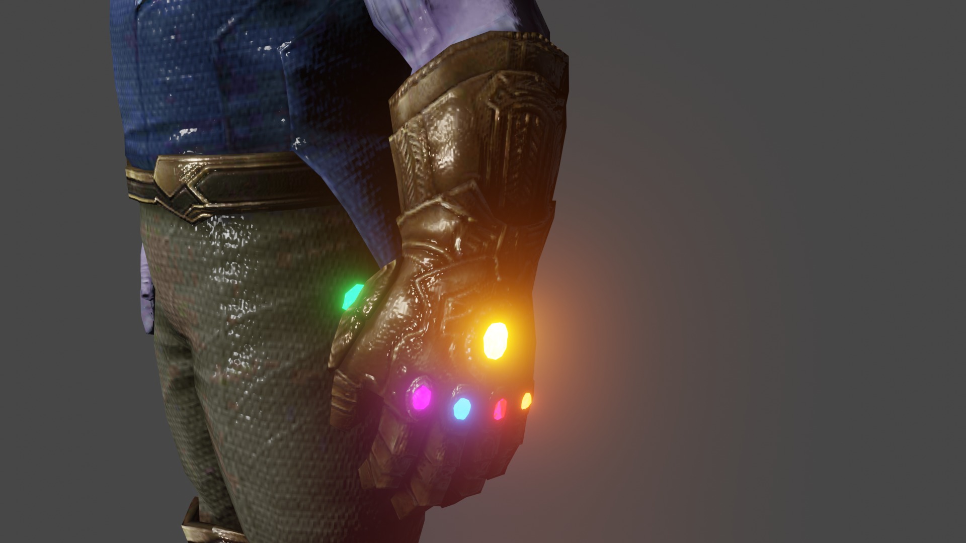 Thanos  Low-poly 3D model_6