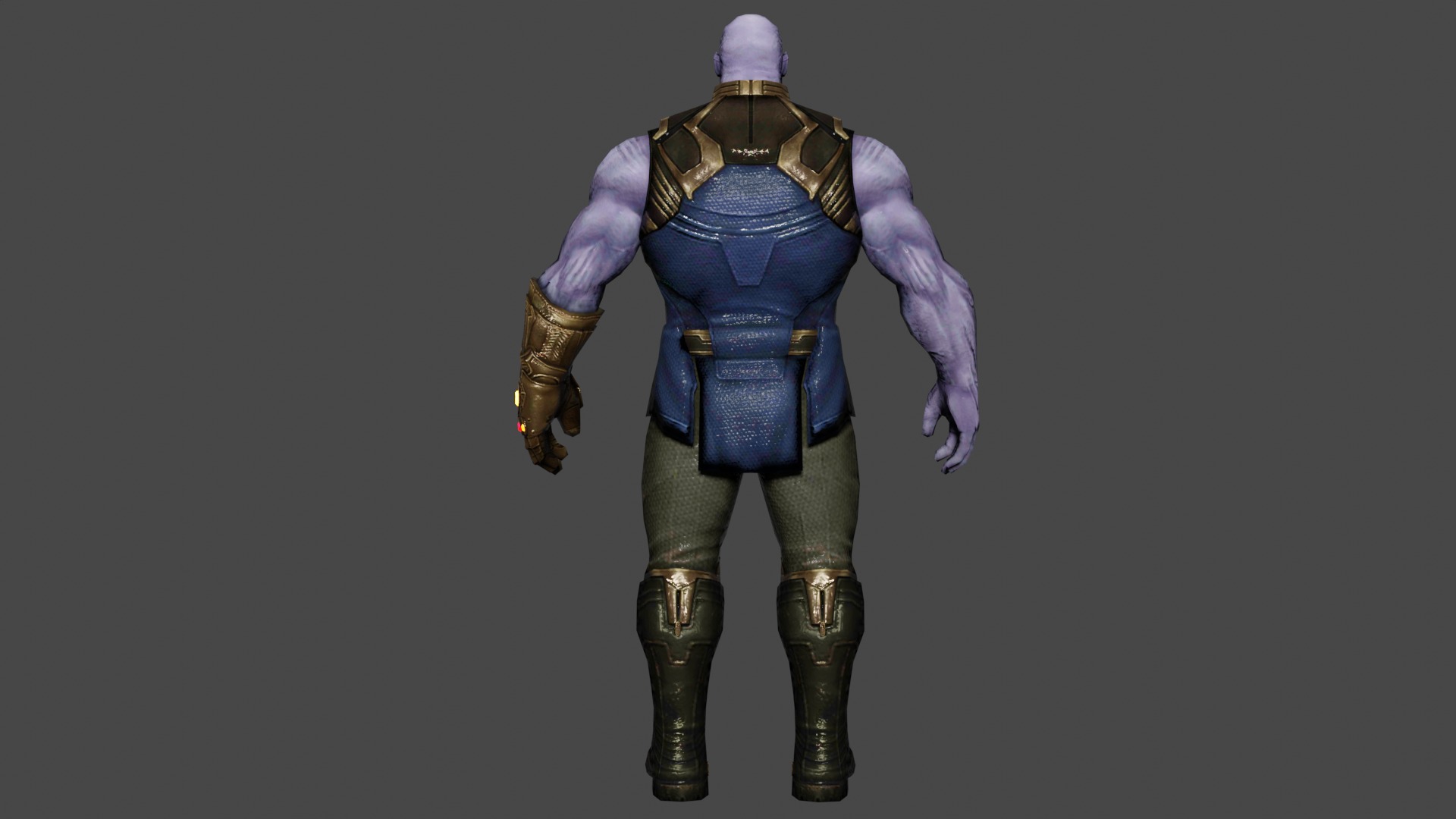 Thanos  Low-poly 3D model_4
