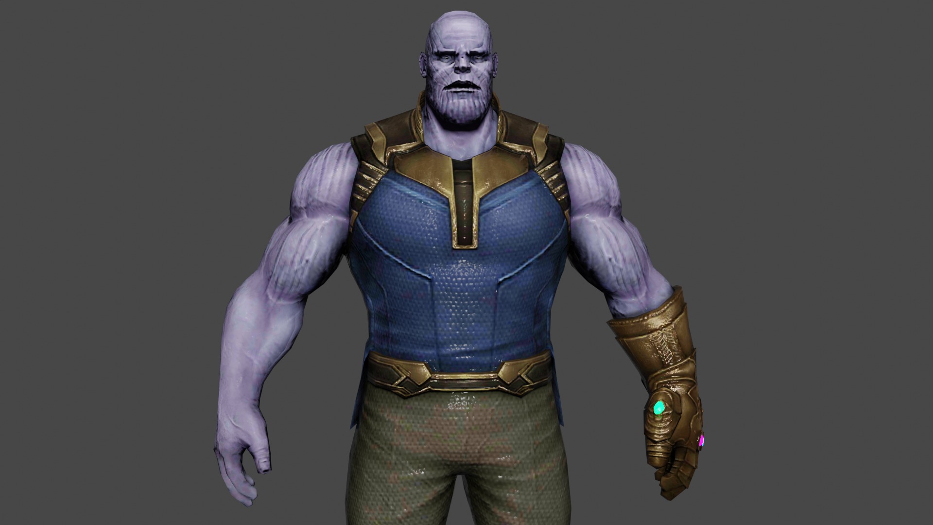 Thanos  Low-poly 3D model_1