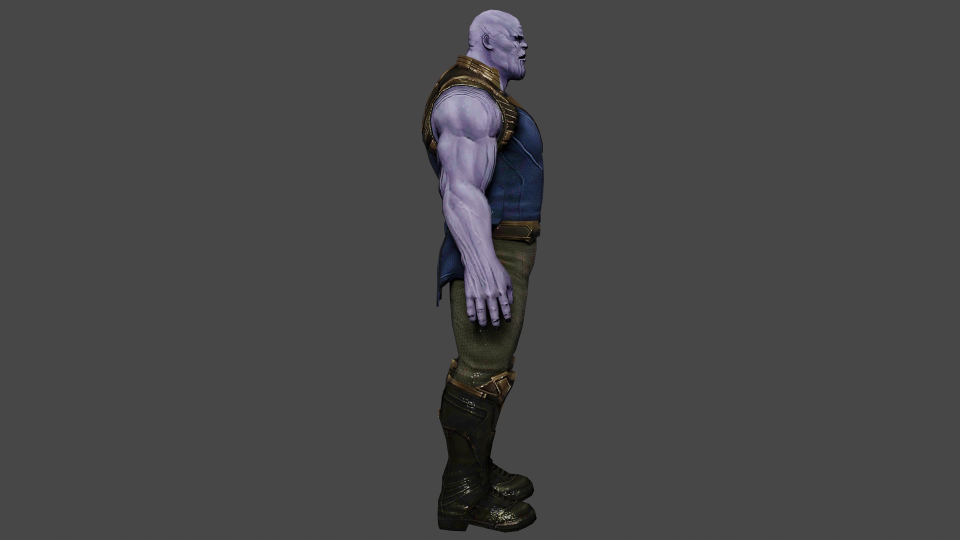 Thanos  Low-poly 3D model_2