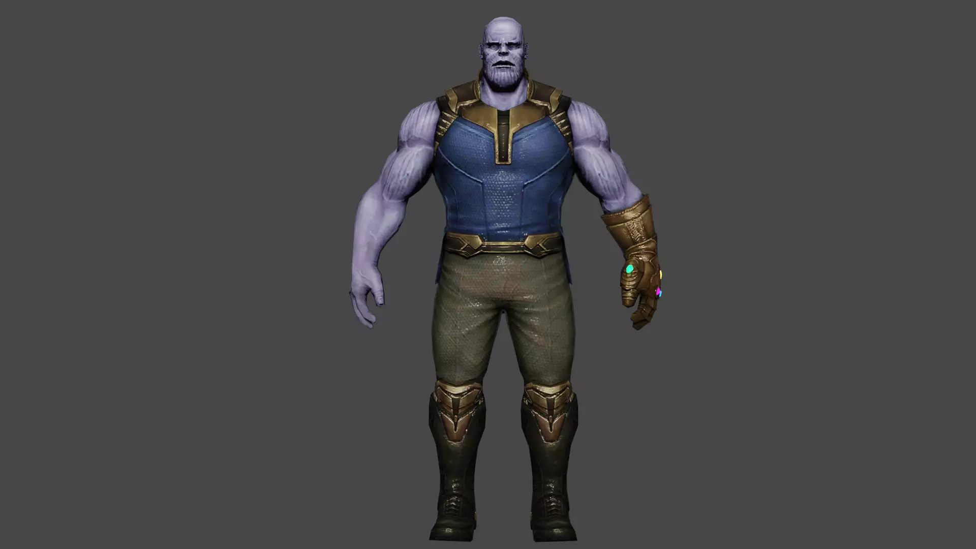 Thanos  Low-poly 3D model_0