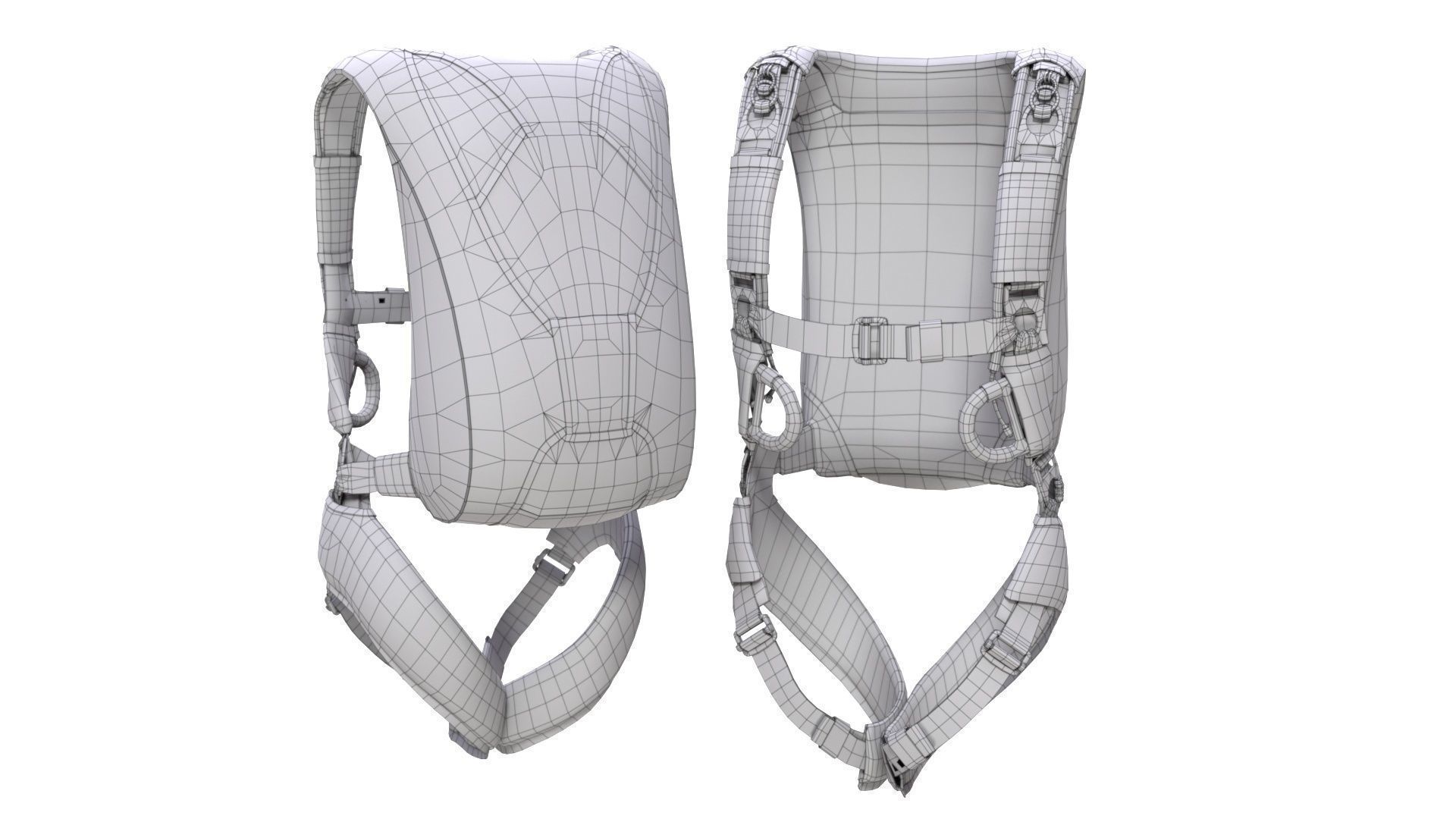 Skydiving Container 49 - All MH Bodies - UE5 Skeletons - Rigged Low-poly 3D model_11