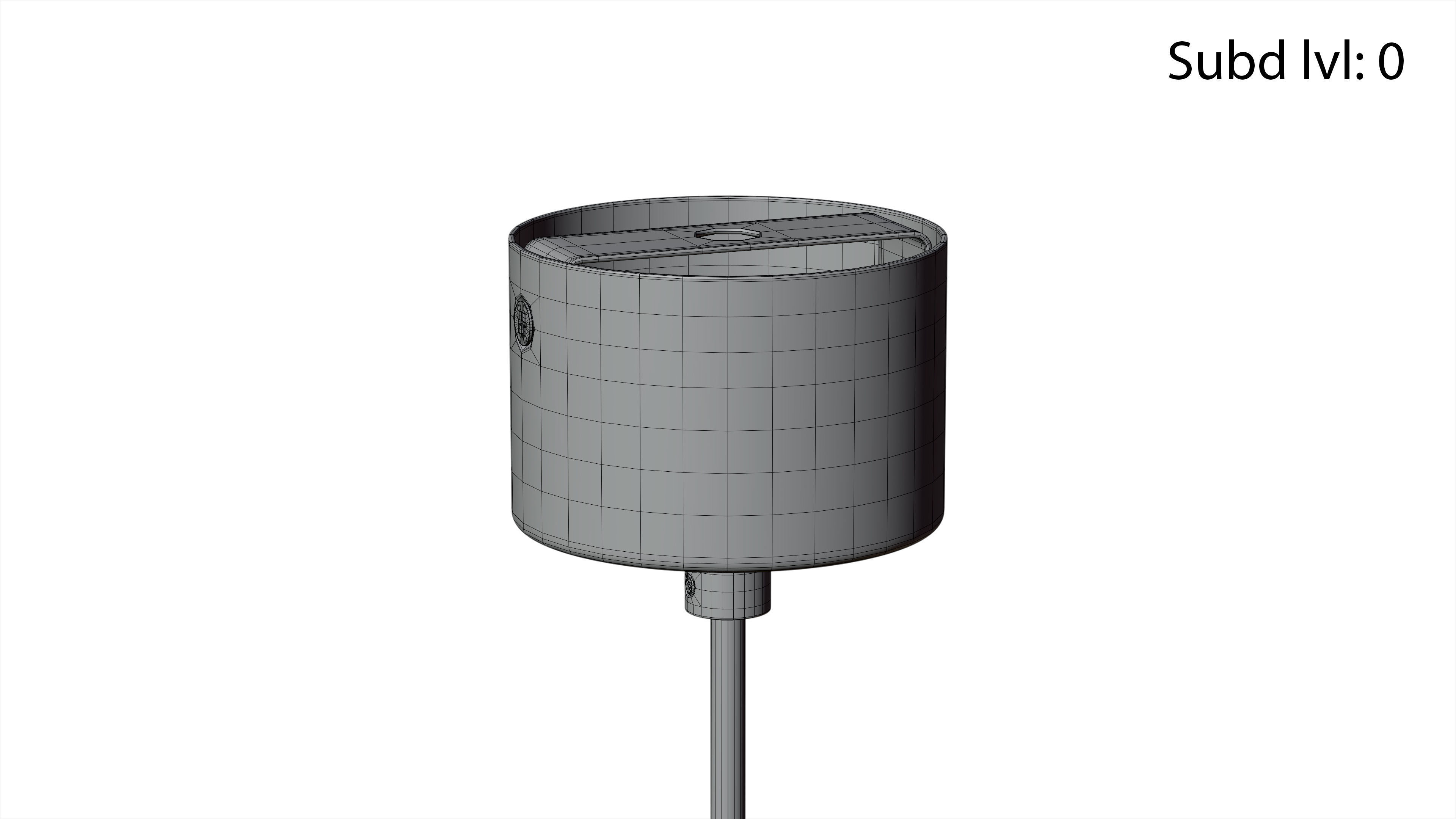 Pendant Keops 1 Body Tiny Grey White 3D model_13