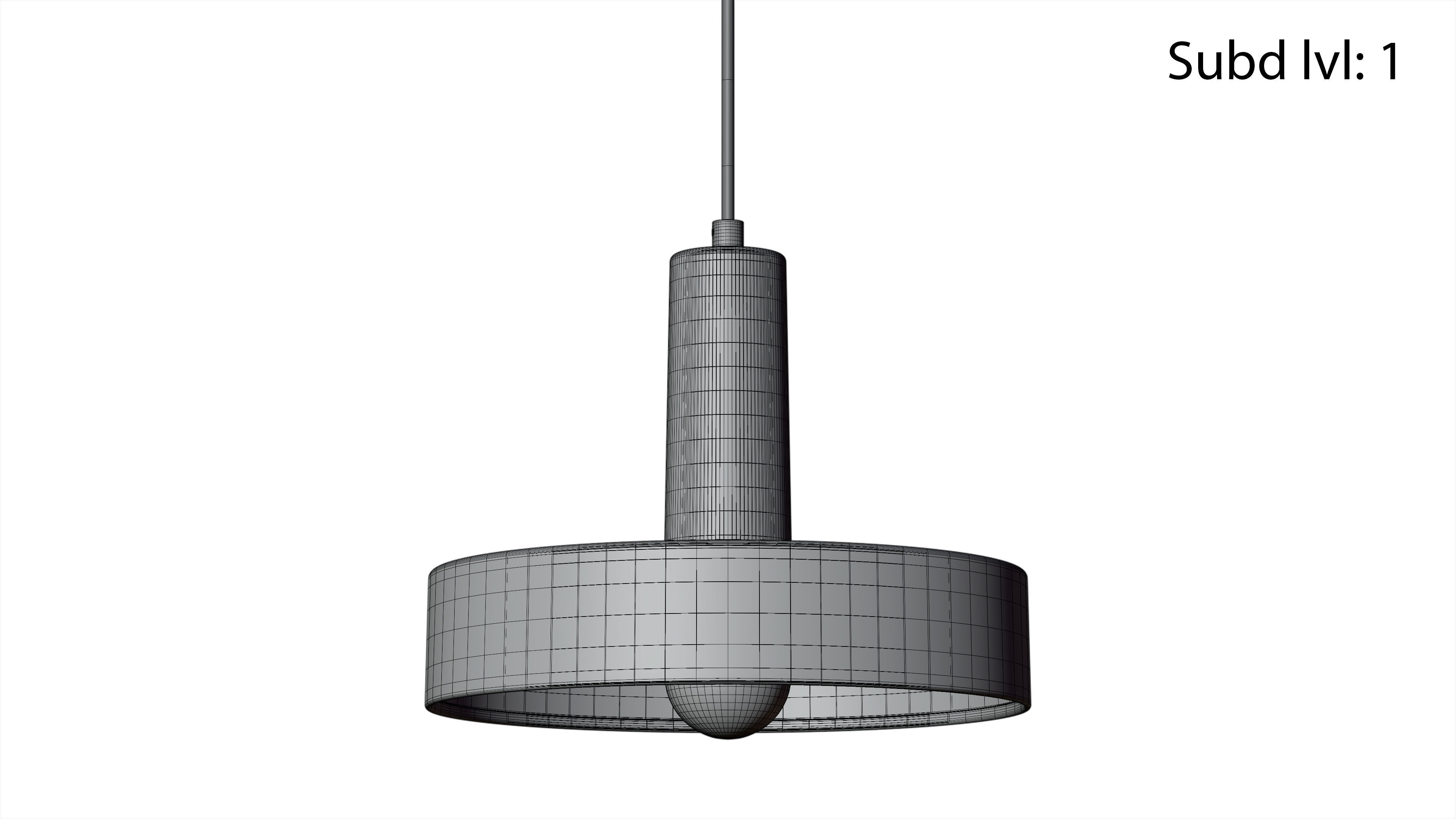 Pendant Keops 1 Body Tiny Grey White 3D model_16