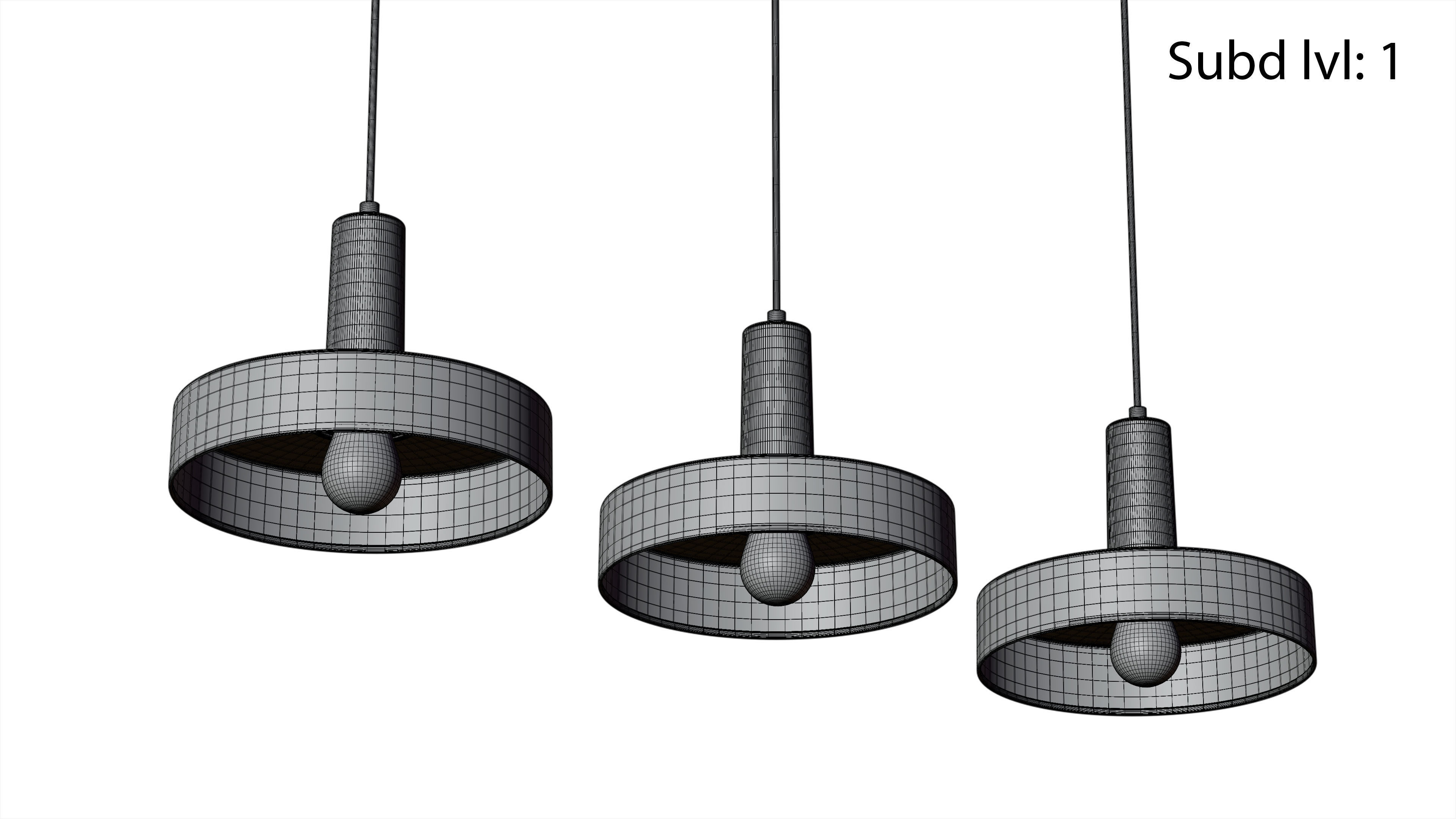 Pendant Keops 1 Body Tiny Grey White 3D model_18